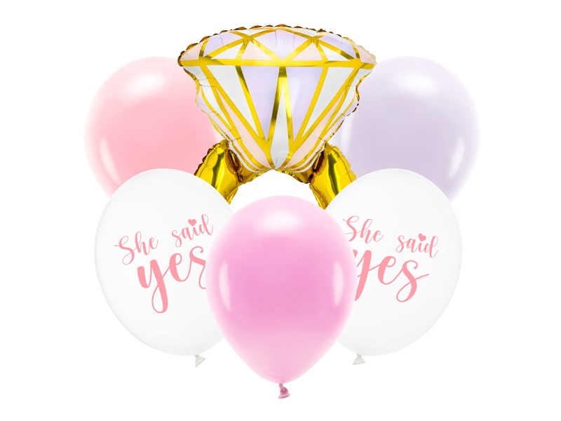 Balónový set "She said Yes" (6ks)