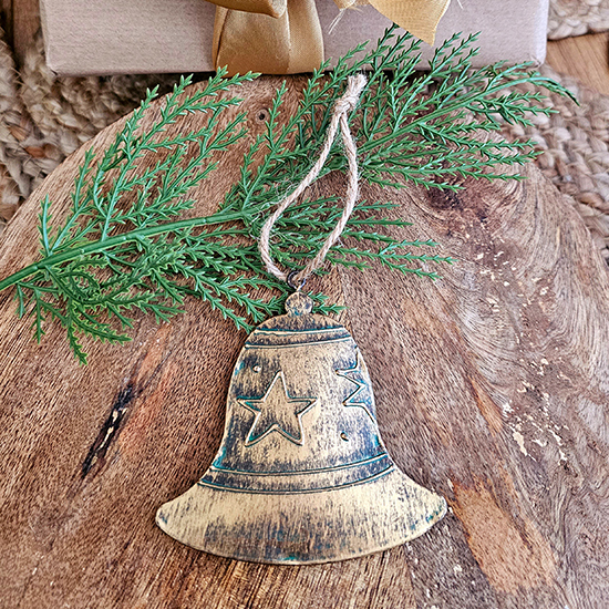 Vianočná ozdoba medený zvonček