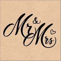 Servítky Mr&Mrs prírodné