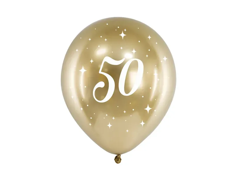 Balóny 50 zlaté (6ks)