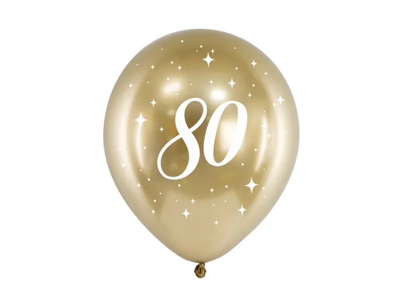 Balóny 80 zlaté (6ks)