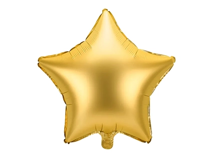 Balón fóliový HVIEZDA 48cm gold