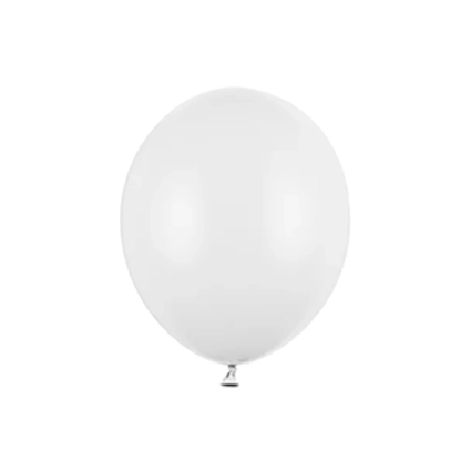 Balón pastelový BIELY 12cm