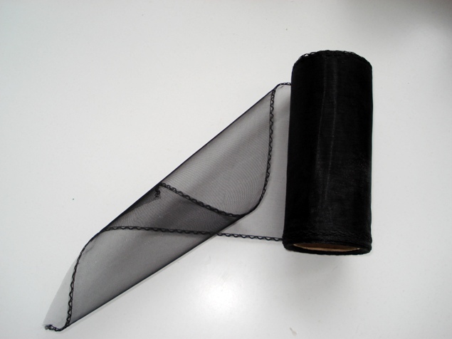 Organza 12 cm ČIERNA