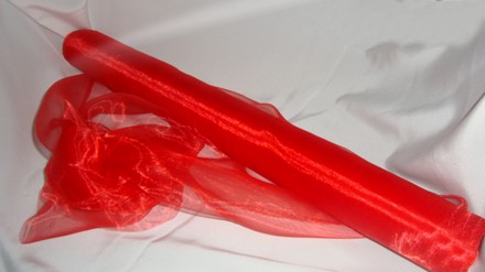 Valentínska organza 39 cm - ČERVENÁ