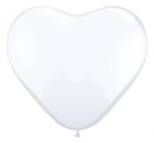 Balóny SRDCE biele (10 ks)